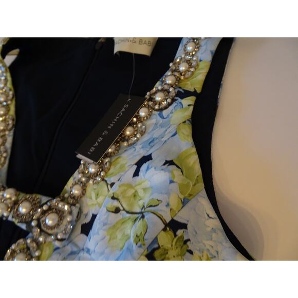 Sachin & Babi Millie Pearl Garden Club Floral Print V Neck Midi Dress NWT 850 S - Picture 10 of 12
